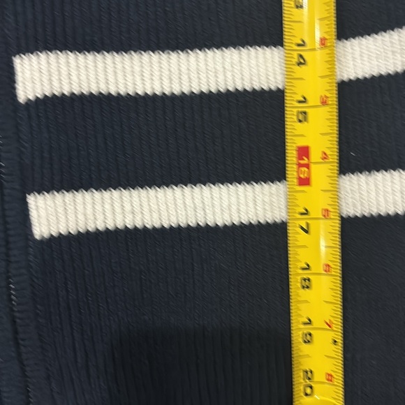 Hollister cotton blend women’s sweater navy blue and white stripe cardigan - Picture 6 of 6